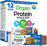 Orgain Organic Vegan Protein Bars, Chocolate Brownie - 10g Plant Based Protein, Low Calorie Healthy Snacks, No Lactose or Soy Ingredients, Gluten Free, Non-GMO - 1.41 Oz (Pack of 12)