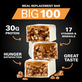 MET-Rx Big 100 Colossal Protein Bars, Vanilla Caramel Churro Meal Replacement Bars, Brown, 9 Count