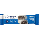 Quest Nutrition Crispy Cookies & Cream Hero Protein Bar, 18g Protein, 1g Sugar, 3g Net Carb, Gluten Free, Keto Friendly, 4 Count