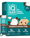IQBAR Brain and Body Plant Protein Bars - 7 Bar Sampler Pack - Gluten Free, High Fiber, Vegan Snacks - Low Sugar Meal Replacement