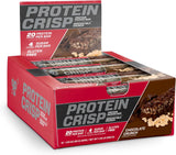 BSN Protein Crisp Bar, Peanut Butter Crunch, 20 Gram Protein Snack Bars with Whey and Fiber, Gluten-Free Crunchy Energy Bars for Workout, Fitness, On-the-Go, 12 Count