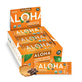 ALOHA Organic Plant Based Protein Bars - Peanut Butter Cup Bar - 12 Bars, Vegan, Low Sugar, Gluten-Free, Low Carb, Non-GMO, No Stevia, No Erythritol