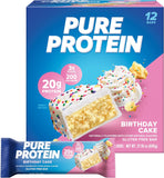 Pure Protein Bars, High Protein, Nutritious Snacks to Support Energy, Low Sugar, Gluten Free, Chocolate Peanut Butter, 1.76oz, 12 Count (Packaging May Vary)