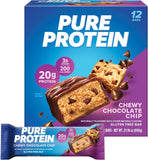 Pure Protein Bars, High Protein, Nutritious Snacks to Support Energy, Low Sugar, Gluten Free, Chocolate Peanut Caramel, 1.76oz, 12 Count (Pack of 1) (Packaging May Vary)