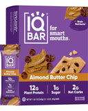IQBAR Brain and Body Plant Protein Bars - 7 Bar Sampler Pack - Gluten Free, High Fiber, Vegan Snacks - Low Sugar Meal Replacement