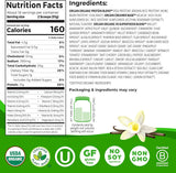 Orgain Organic Vegan Protein + 50 Superfoods Powder, Vanilla Bean - 21g Plant Based Protein, 8g Prebiotic Fiber, No Lactose Ingredients, Gluten Free, No Added Sugar, Non-GMO, 2.02 lb