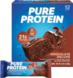 Pure Protein Bars, High Protein, Nutritious Snacks to Support Energy, Low Sugar, Gluten Free, Chocolate Peanut Butter, 1.76oz, 12 Count (Packaging May Vary)