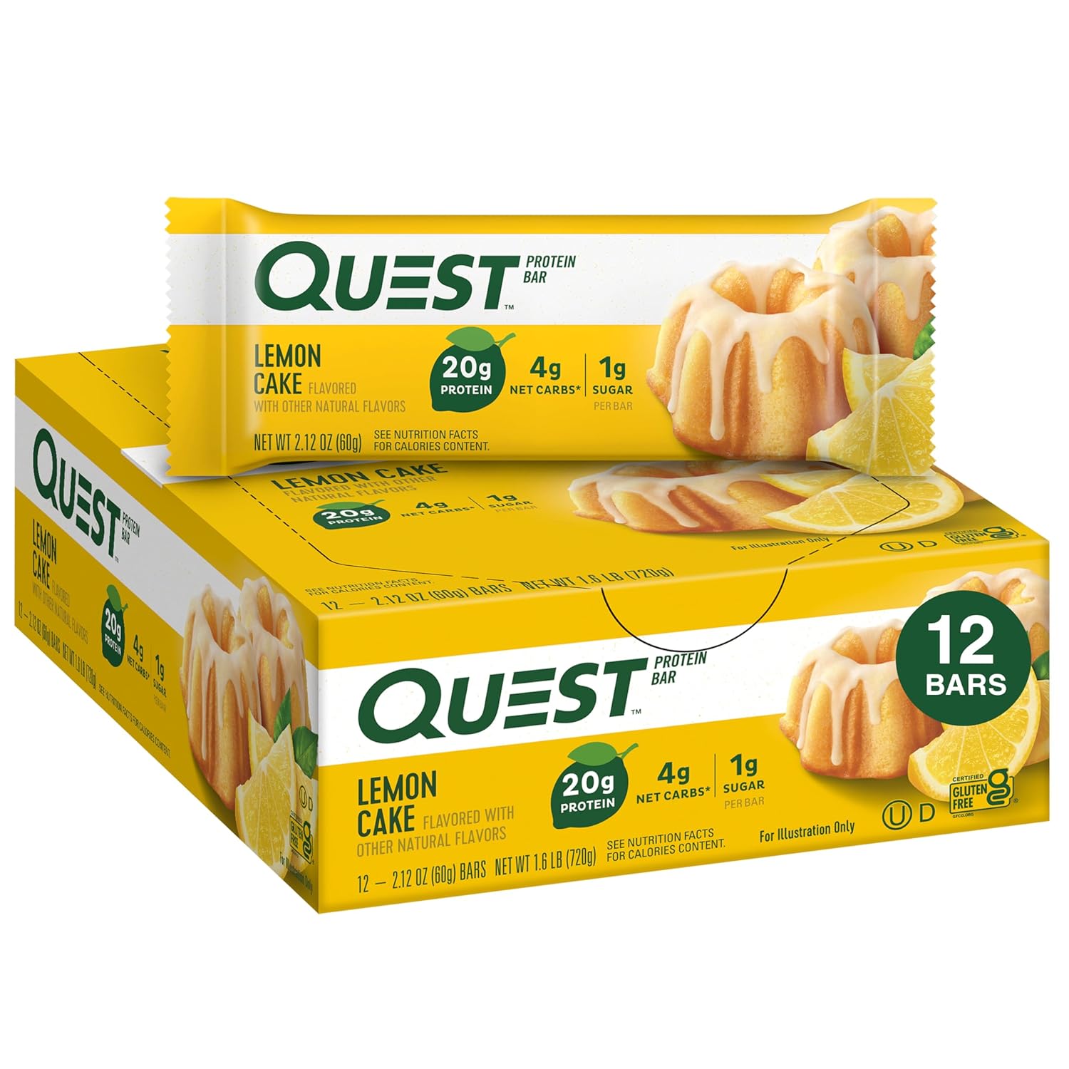 Quest Nutrition- High Protein, Low Carb, Gluten Free, Keto Friendly, 12 Count White Chocolate Raspberry