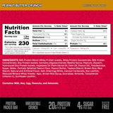 BSN Protein Crisp Bar, Peanut Butter Crunch, 20 Gram Protein Snack Bars with Whey and Fiber, Gluten-Free Crunchy Energy Bars for Workout, Fitness, On-the-Go, 12 Count