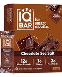 IQBAR Brain and Body Plant Protein Bars - 7 Bar Sampler Pack - Gluten Free, High Fiber, Vegan Snacks - Low Sugar Meal Replacement