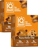 IQBAR Brain and Body Plant Protein Bars - 7 Bar Sampler Pack - Gluten Free, High Fiber, Vegan Snacks - Low Sugar Meal Replacement