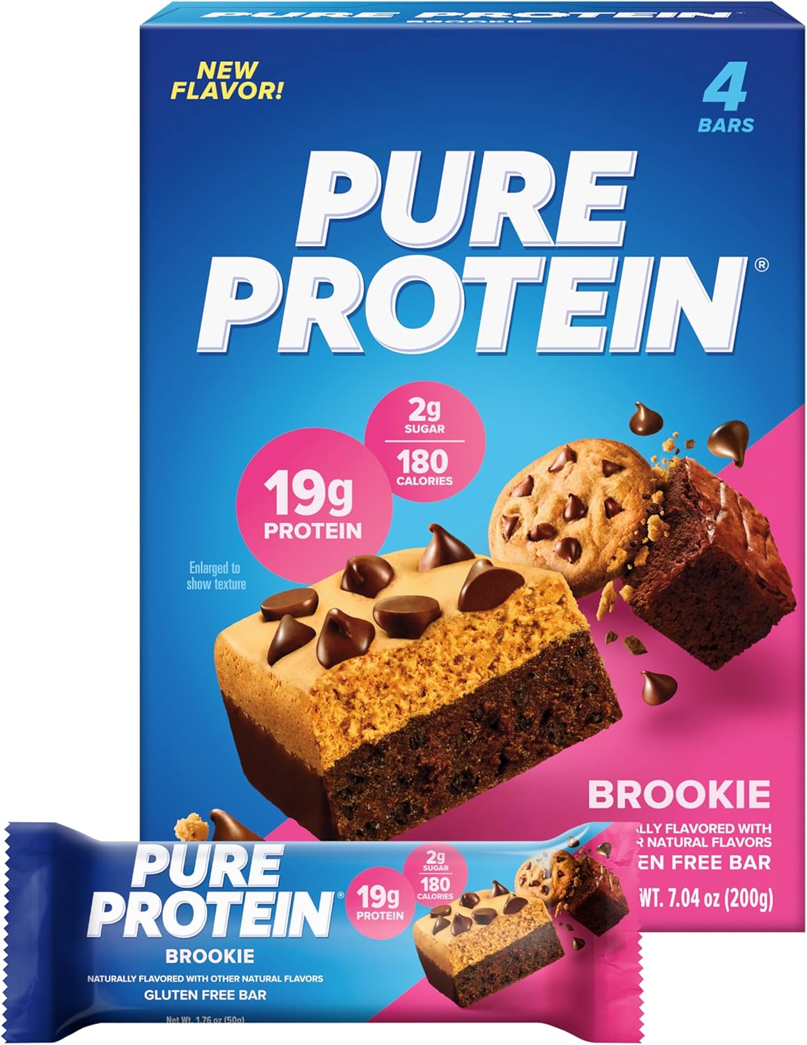 Pure Protein Bars, High Protein, Nutritious Snacks to Support Energy, Low Sugar, Gluten Free, Chocolate Peanut Butter, 1.76oz, 12 Count (Packaging May Vary)