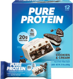Pure Protein Bars, High Protein, Nutritious Snacks to Support Energy, Low Sugar, Gluten Free, Chocolate Peanut Caramel, 1.76oz, 12 Count (Pack of 1) (Packaging May Vary)
