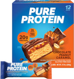 Pure Protein Bars, High Protein, Nutritious Snacks to Support Energy, Low Sugar, Gluten Free, Brookie, 1.76oz, 12 Count (Packaging May Vary)