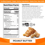 Orgain Organic Vegan Protein Bars, Peanut Butter - 10g Plant Based Protein, Low Calorie Healthy Snacks, No Lactose or Soy Ingredients, Gluten Free, Non-GMO - 1.41 Oz (Pack of 12)