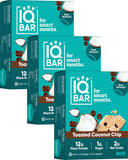 IQBAR Brain and Body Plant Protein Bars - 7 Bar Sampler Pack - Gluten Free, High Fiber, Vegan Snacks - Low Sugar Meal Replacement
